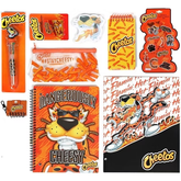 Cheetos Journaling Set - Cute Stationary Set for Girls & Boys with Decal Stickers, Spirals, Notebook, Folder, Key chain, Pen, Eraser and Pencil Case