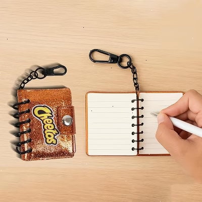 Cheetos Mini Composition Notebook Keychain, Clip on Book Keychain for Backpack, 2" x 2.5" Back to School/Work