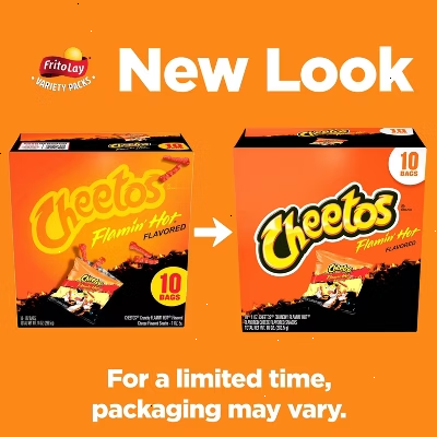 Cheetos Snack Pack Flamin' Hot Cheese Flavored Snacks Multipack- 10ct/10oz