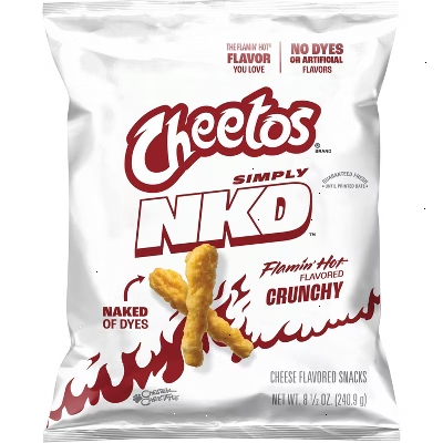 Cheetos Simply NKD No Artificial Flavors Crunchy Flamin' Hot Chips - 8.5oz