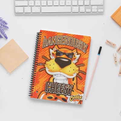 Cheetos Cute One Subject Spiral Notebook College Ruled, 3 Ring Single Subject Spiral for School Fun Cute Notebooks