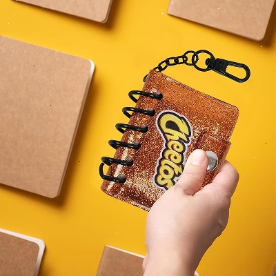 Cheetos Mini Composition Notebook Keychain, Clip on Book Keychain for Backpack, 2" x 2.5" Back to School/Work