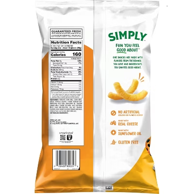 Cheetos Simply White Cheddar Puffs Snacks - 6oz