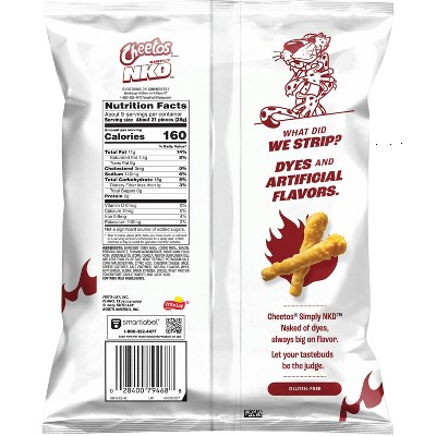 Cheetos Simply NKD No Artificial Flavors Crunchy Flamin' Hot Chips - 8.5oz