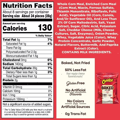 Cheetos Oven Baked Flamin' Hot Cheese Flavored Snacks - 7.625oz