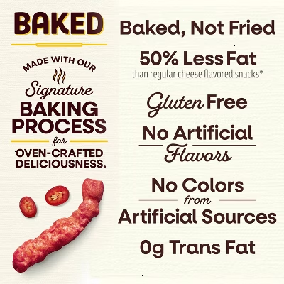 Cheetos Oven Baked Flamin' Hot Cheese Flavored Snacks - 7.625oz