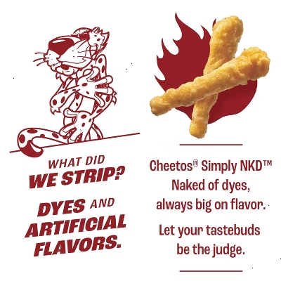 Cheetos Simply NKD No Artificial Flavors Crunchy Flamin' Hot Chips - 8.5oz