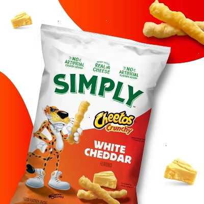 Cheetos Simply Crunchy White Cheddar Puffed Snacks - 6.5oz